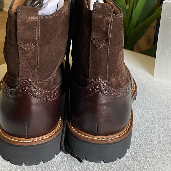 MASSIMO MATTEO Mixed Media Wingtip Suede Hiker Boots Size 11 main image 6